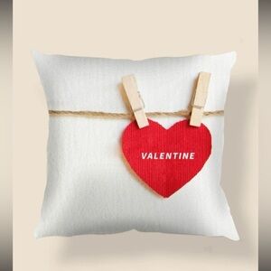 Valentine's Day Heart Print Cushion Cover Without Filler new